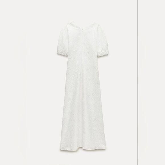 Zara EMBROIDERED EYELET DRESS ZW COLLECTION - Picture 10 of 10